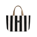 Striped Shopper Bag Black& White