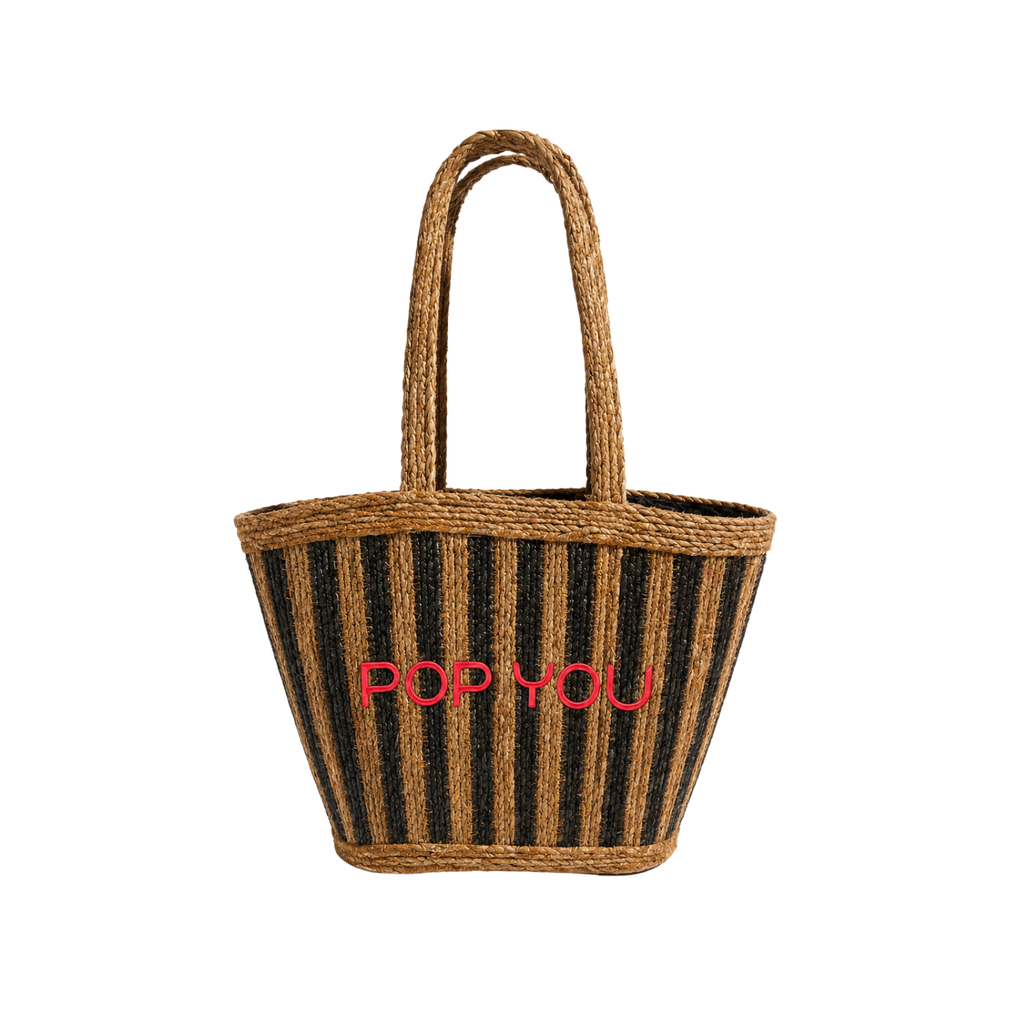 Striped Boho Bag Coral