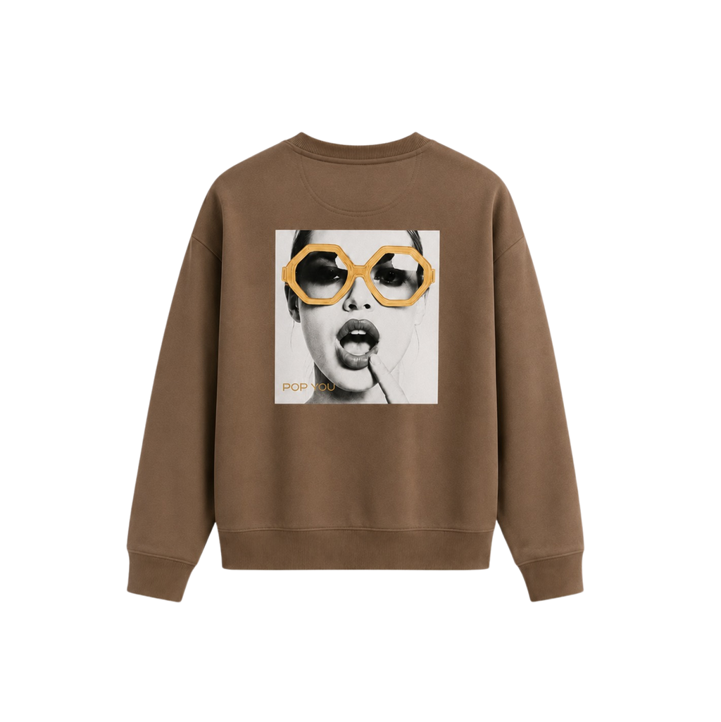 Glasses Sand Gold Sweatshirt (back)