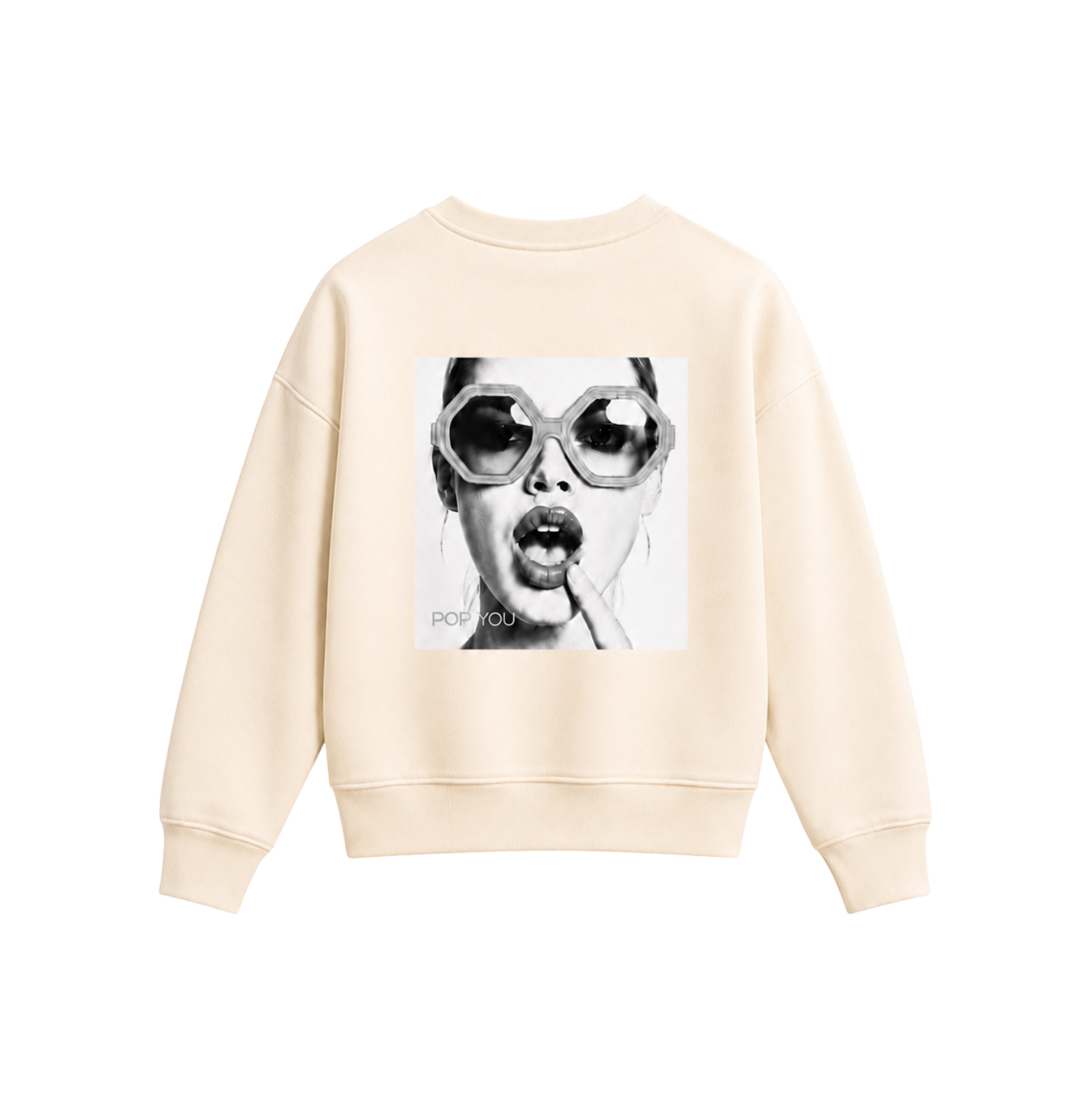 Glasses Ivory Silver Sweatshirt (back)