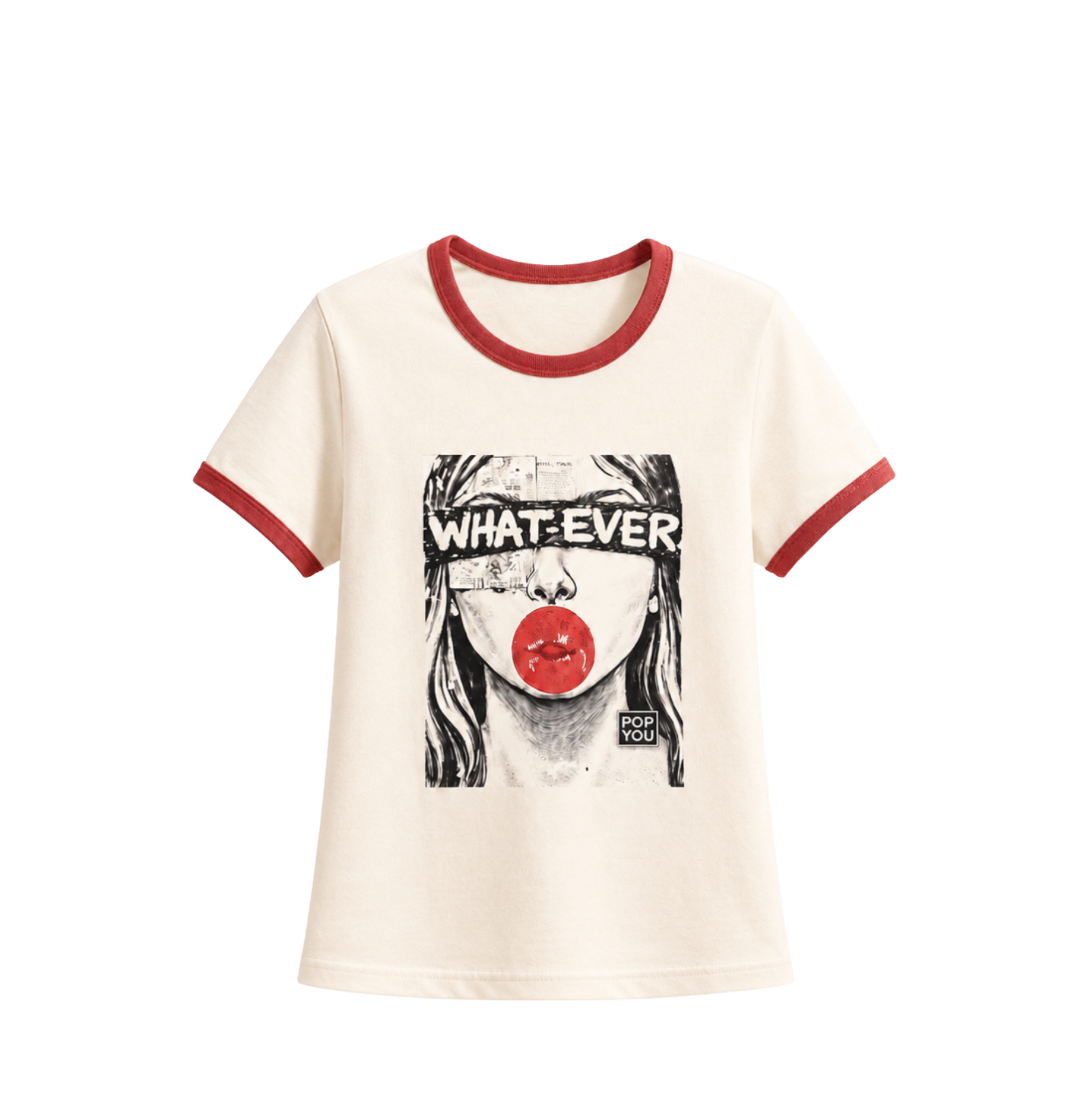 What-Ever Red Ivory T-Shirt (front)