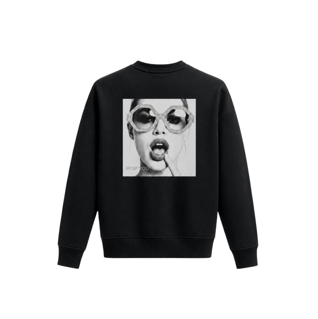 Glasses Black Silver Sweatshirt (back)