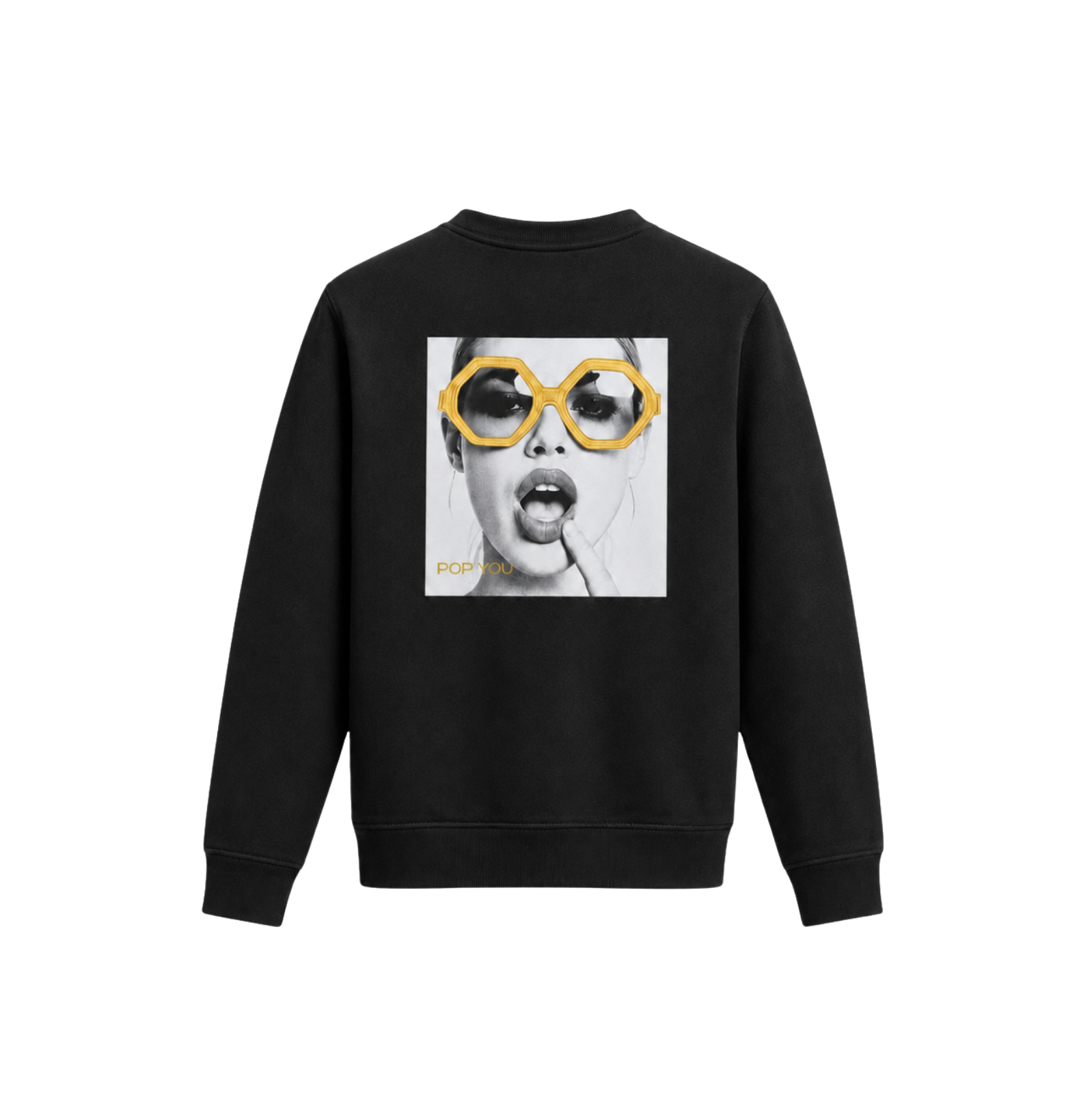 Glasses Black Gold Sweatshirt (back)