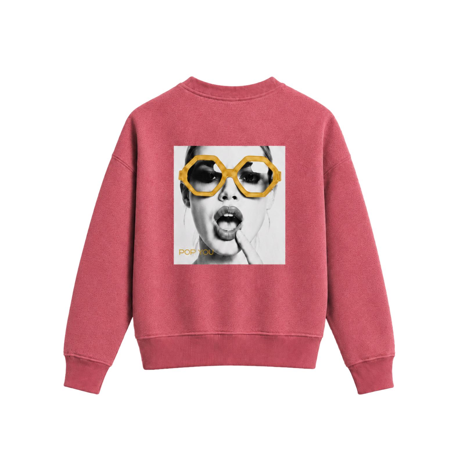 Glasses Pink Gold Sweatshirt (back)