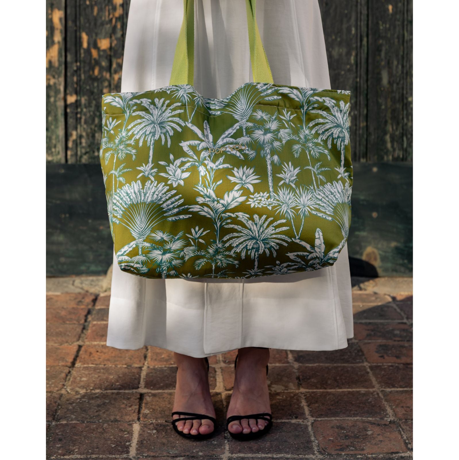 Palm Shopper Bag Green