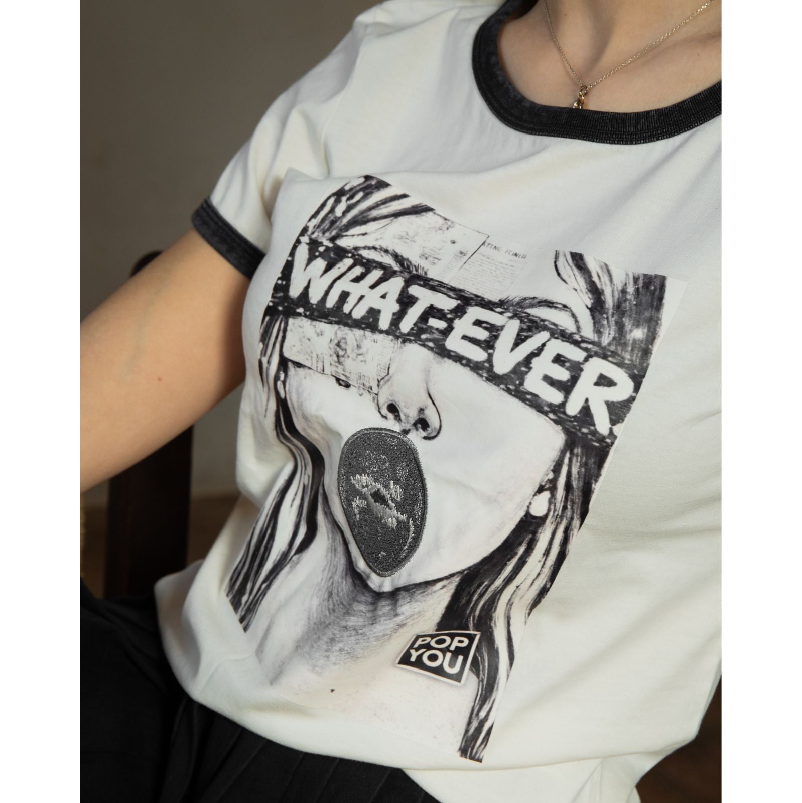 What-Ever Black Ivory T-Shirt (front)