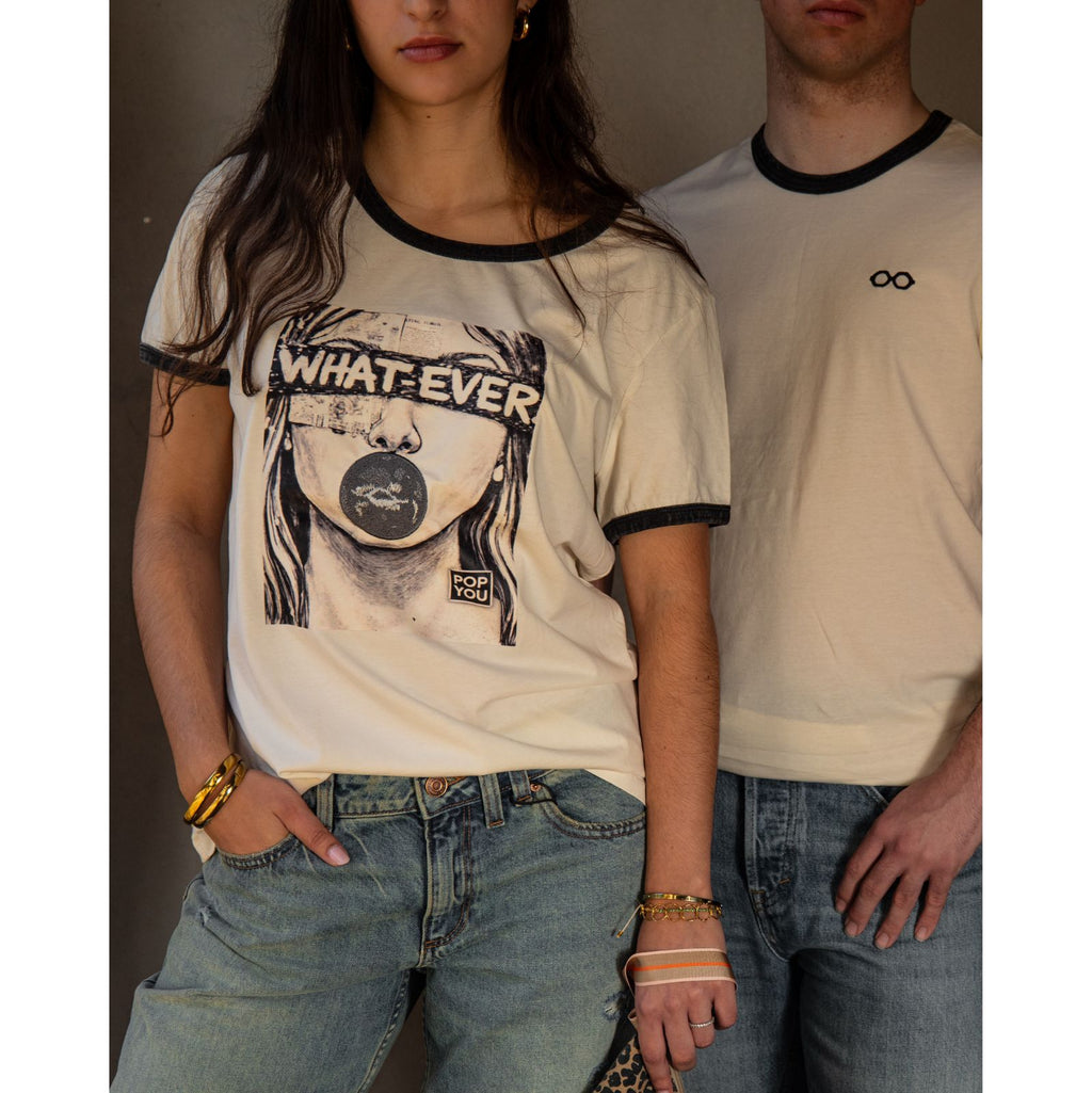What-Ever Black Ivory T-Shirt (front)