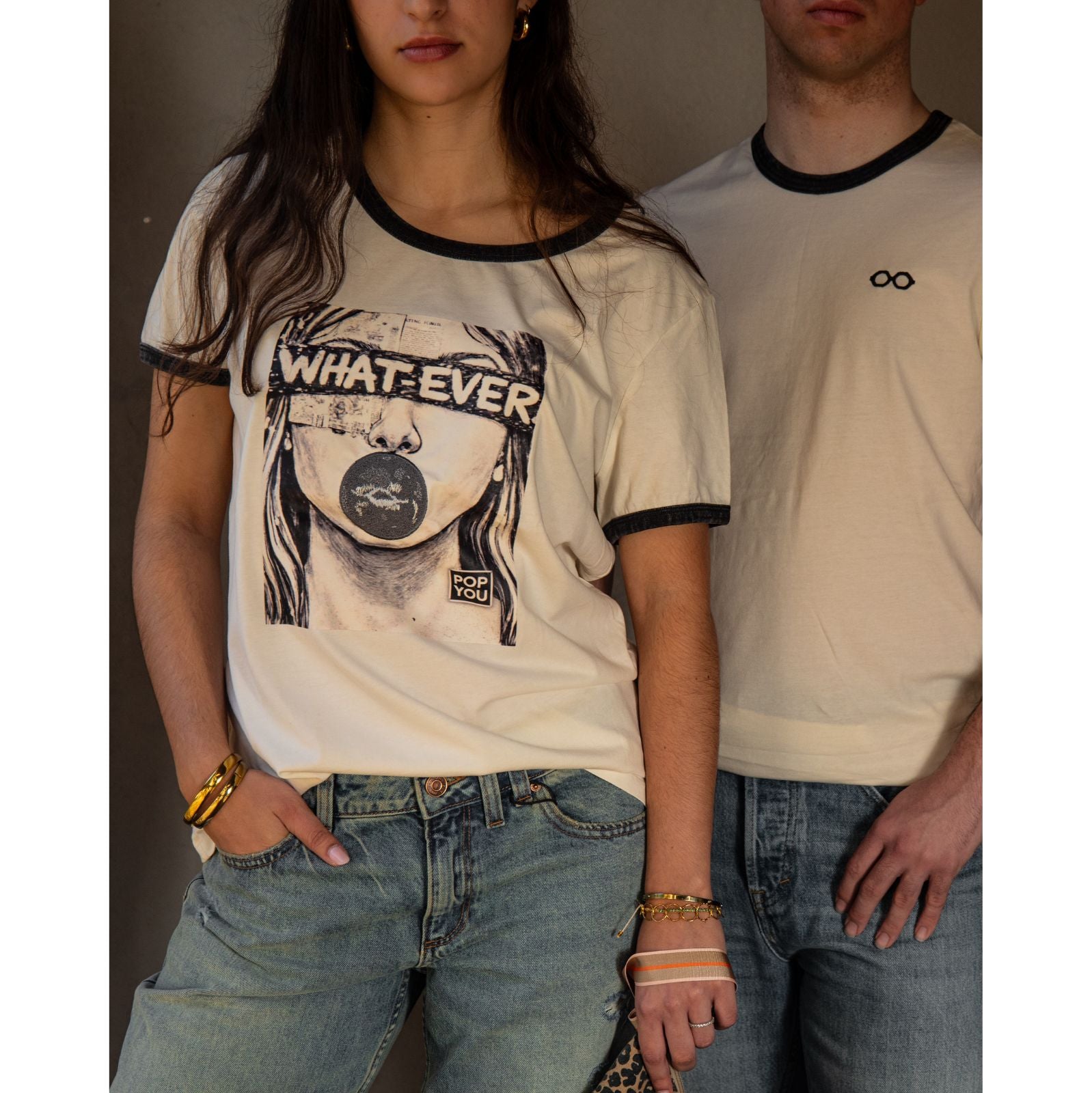 What-Ever Black Ivory T-Shirt (front)