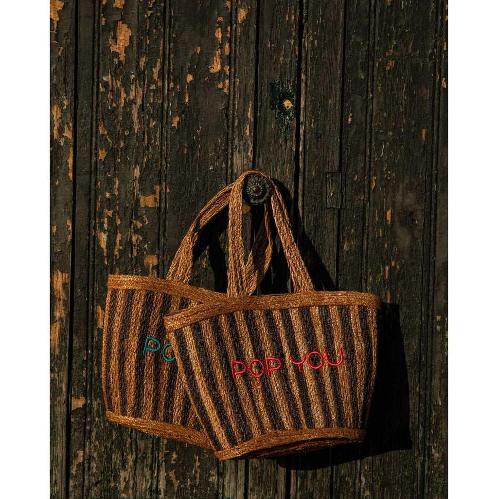 Striped Boho Bag Coral