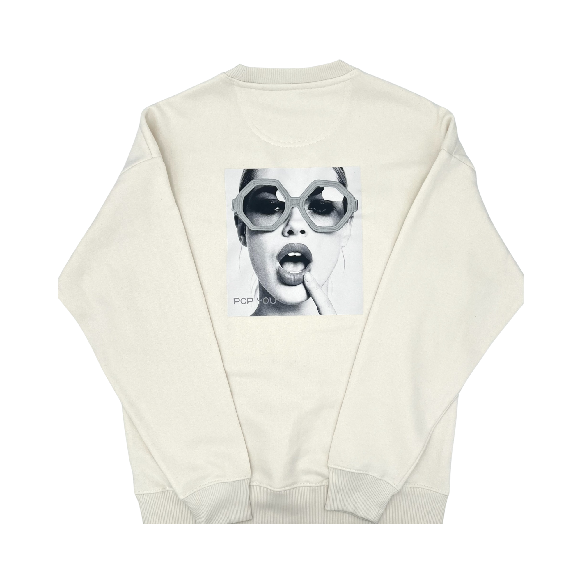 Glasses Ivory Silver Sweatshirt (back)