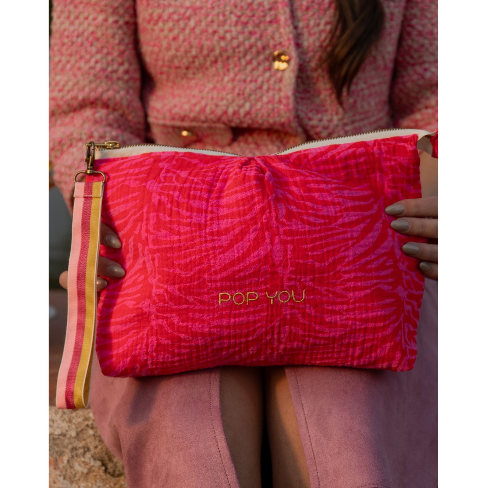 Zebra Pouche Pink