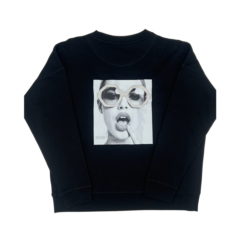 Glasses Black Silver Sweatshirt (back)