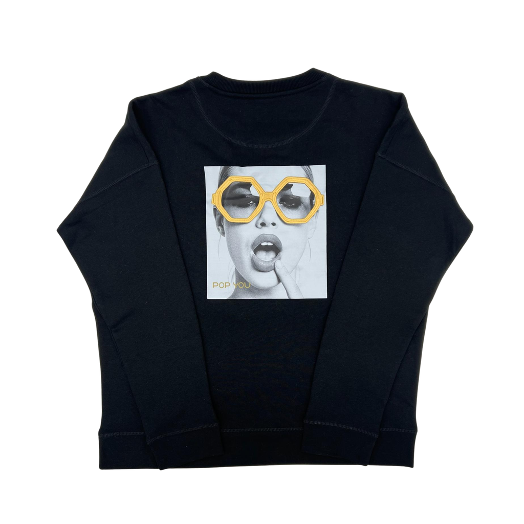 Glasses Black Gold Sweatshirt (back)