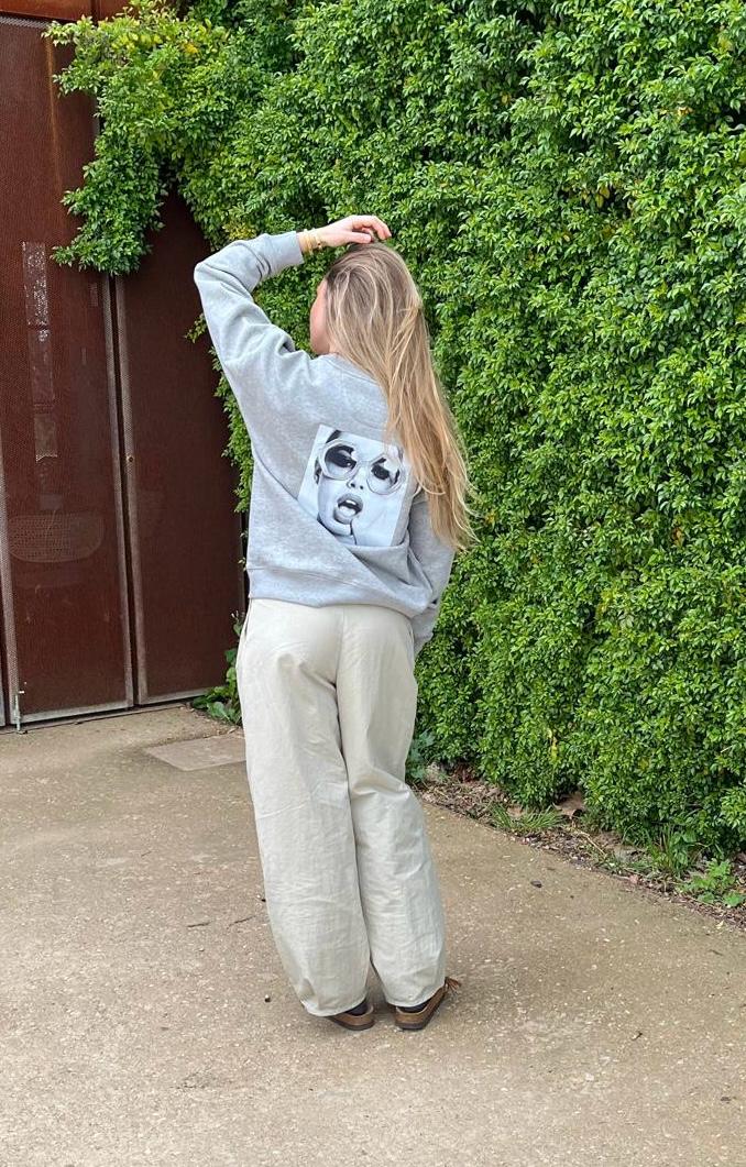 Glasses Grey Silver Sweatshirt (back)