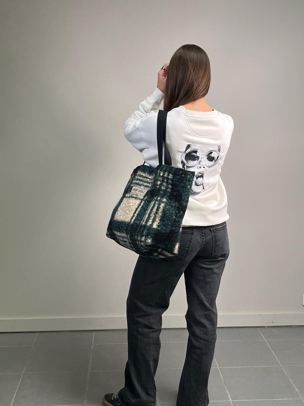 Glasses Ivory Silver Sweatshirt (back)